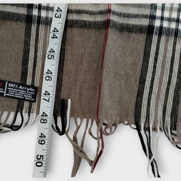 V Fraas Scarf Tan Black Earthy 11x48 Soft - Picture 9 of 9